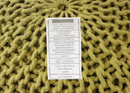 COTTON CRAFT - Hand Knitted Cable Style Dori Pouf - Green - Floor Ottoman - - Image 8
