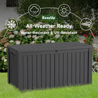 EasyUp 180 Gallon Outdoor Storage Box, Resin Waterproof UV-Resistant Deck Box - Image 5