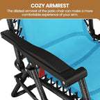 Yaheetech Zero Gravity Recliners Outdoor Adjustable Folding Reclining Lounge - Image 6