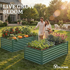 YITAHOME 6pcs 6x3x2 ft Galvanized Raised Garden Bed Kit, Large Metal Planter Box - Image 3
