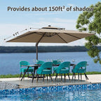 9x12FT Brown Cantilever Outdoor Patio Umbrella - Image 6