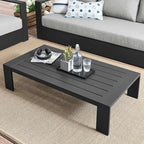 Modway Tahoe Aluminum Outdoor Patio Coffee Table in Gray - Image 7