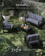 SERWALL 2 Pieces Single Cushioned Lounge Chair - Image 5