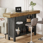 Tribesigns Bar Table with Storage Shelf, 63-Inch Large Mini Pub Table with - Image 6