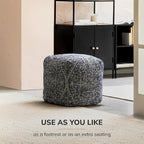 Anji Mountain 100% Handmade & Handcrafted Comfortable Home Décor Pouf Ottoman - Image 10