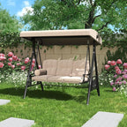 AECOJOY Outdoor Porch Swing, 3-Seat Porch Swing - Image 7