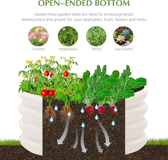 2-Pack 2x1ft Galvanized Raised Garden Bed, Outdoor Planter Bed, Metal Planter - Image 3