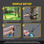 Durable Hammock 400 lb Capacity, Nylon Camping Hammock Chair - Image 6