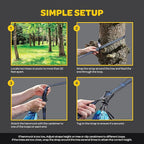 Durable Hammock 400 lb Capacity, Nylon Camping Hammock Chair - Image 6