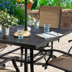 NUU GARDEN Outdoor Patio Dining Set, 4 Swivel Textilene Dining Chairs and 37" - Image 4