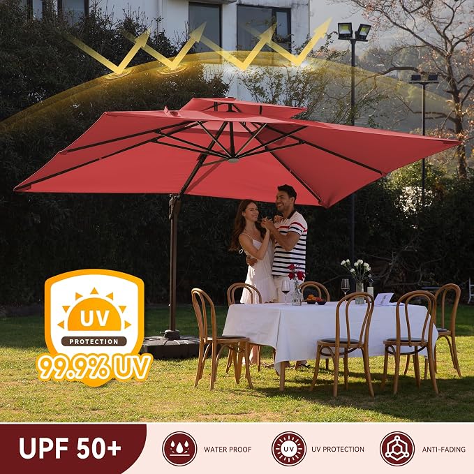 10 X 13 FT Cantilever Outdoor Patio Umbrella - Image 5