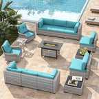 10-Seat Outdoor Wicker Patio Furniture Set - Image 2