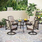 PHI VILLA 5-Piece Outdoor Dining Sets, All-Weather Patio Table and Chairs Set - Image 9