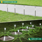 Solar Lights Outdoor, 15 Pack Waterproof Stainless Steel Solar Stake Lights - Image 5