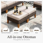 Sophia & William Half Moon Outdoor Sectional Furniture - Image 6
