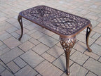 Oakland Living Mississippi Cast Aluminum Cocktail Table, 35-Inch by 18-Inch - Image 6