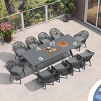 PURPLE LEAF 11 Pieces Patio Dining Set - Image 2