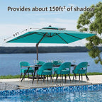 9x12FT Turquoise Cantilever Outdoor Patio Umbrella - Image 6