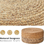 Cpintltr Ottoman Outdoor Sea Grass Stool Poufs Hand Woven Round Foot Stool - Image 6