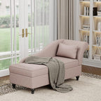 Yongqiang Indoor Storage Chaise Lounge Upholstered Fabric Lounge Chair Living - Image 5