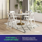 SIMPLEX 300 White Folding Chairs – Resin Stackable Foldable Chairs - Image 4