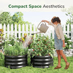 GreatBuddy 2x2x1 ft Round Galvanized Raised Bed, Easy-Assembly Raised Garden Bed - Image 2