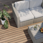 HAPPATIO 10 Piece Patio Conversation Set, Patio Furniture Set - Image 8