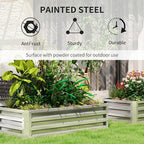 Outsunny Galvanized Raised Garden Bed, - Image 3