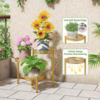 Metal Plant Stand Indoor Outdoor, 3 Tier Corner Tall Plant Shelf - Image 4