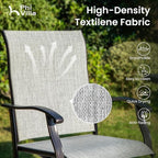 PHI VILLA Outdoor Swivel Patio Bar Stools Set of 4, 30 Inch Bar Height Tall - Image 6