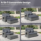 HAPPYGRILL Patio Rattan Wicker Daybed - Image 4