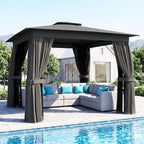 Outsunny 10' x 10' Outdoor Patio Gazebo, Heavy Duty Gazebo Canopy Shelter by Outsunny