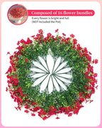 Faux Flowers for Outdoor Planters 16 Bundles UV Resistant Artificial Fake - Image 3