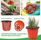 TDHDIKE Plastic Planter Nursery Pots 4" Small Seedlings Flower Pots Container - Image 3