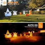 L LOHAS LED Halloween Orange and Purple Spotlights Outdoor, Auto On/Off 5W 120V - Image 2