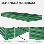 YITAHOME 144x48x12 in Galvanized Raised Garden Bed Kit, Large Metal Planter Box - Image 8