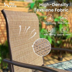 PHI VILLA Outdoor Bar Set for 6, High Top Patio Table and Chairs - Image 4