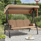 HOMREST 3 Person Outdoor Porch Swing - Image 8