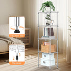 5 Tiers Shelf Metal Storage Shelves Wire Rack Closet Organizers - Image 5