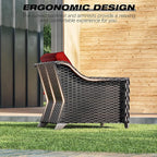 Joyside Wicker Patio Furniture Sets, 6 Pieces Upgraded Large Size Outdoor - Image 5