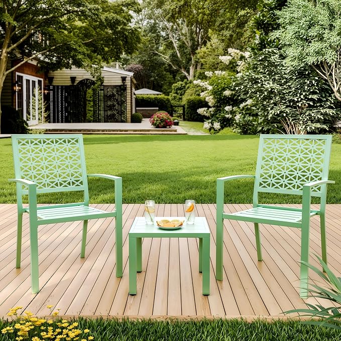 GAOMON 3 Piece Patio Bistro Set, Outdoor Patio Furniture Set - Image 2