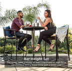 Best Choice Products 3-Piece Patio Bar Table Set, Outdoor Wicker Bar Height - Image 2