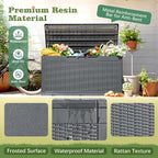 Flamaker Outdoor Storage Box 100 Gallon Waterproof Resin Deck Box Delivery Box - Image 3