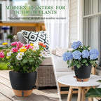 Self Watering Pots for Inoor Ourdoor Plants 10/9/8/7/6.5 Inch Plastic Planters - Image 8