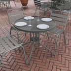 Flash Furniture Bellamy 31.5'' Round Indoor/Outdoor Tempered Glass Metal Frame - Image 7