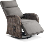 Zero Gravity Patio Swivel Rocking Recliner Chair - Image 7