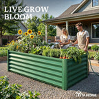 YITAHOME 6x3x3ft Large Raised Garden Bed Kit, Galvanized Metal Planter Box - Image 3