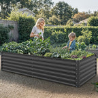 YITAHOME 96x48x24 in Galvanized Raised Garden Bed Kit, Large Metal Planter Box - Image 2