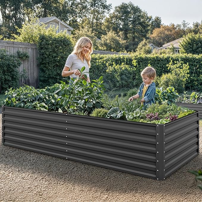 YITAHOME 96x48x24 in Galvanized Raised Garden Bed Kit, Large Metal Planter Box - Image 2