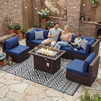NICESOUL 7 Piece Large Size Patio Sectional Furniture Set - Image 2